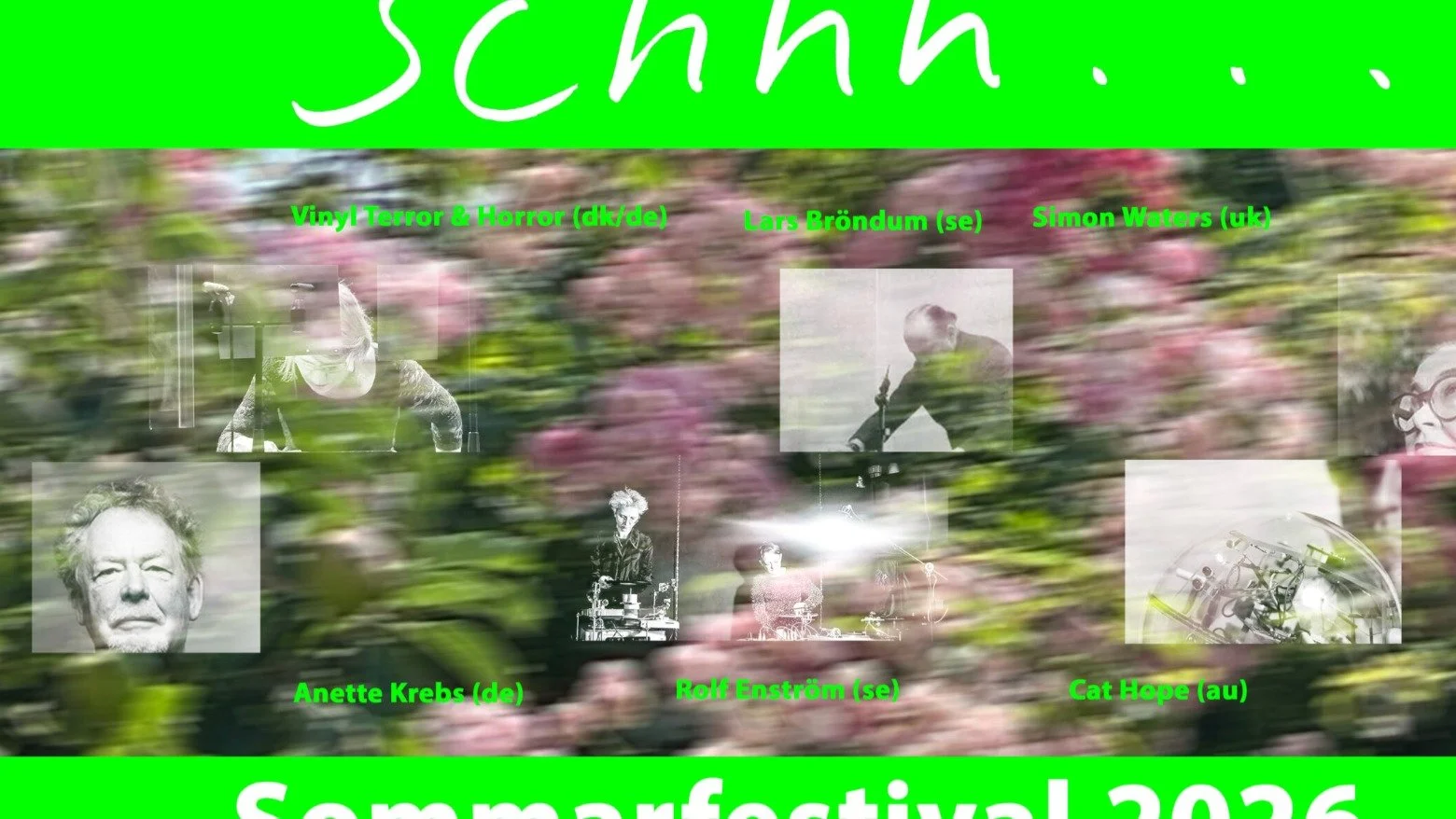 The @schhh_vardagsrummet Summer Festival gathers Swedish and international composers for an afternoon and evening of electroacoustic music, multi-channel sound works, live electronics and experimental musical expressions as well as an artist dinner! 