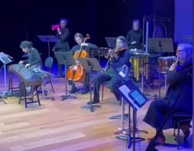 'Landay Sequenza' had it's Australian premiere yesterday, performed by the Monash Animated Notation Ensemble (MANE) at the @monash_school_of_music Lunchtime Concert series, with special guests Judith Dodsworth and Mindy Meng Wang. Thanks to @lina_and