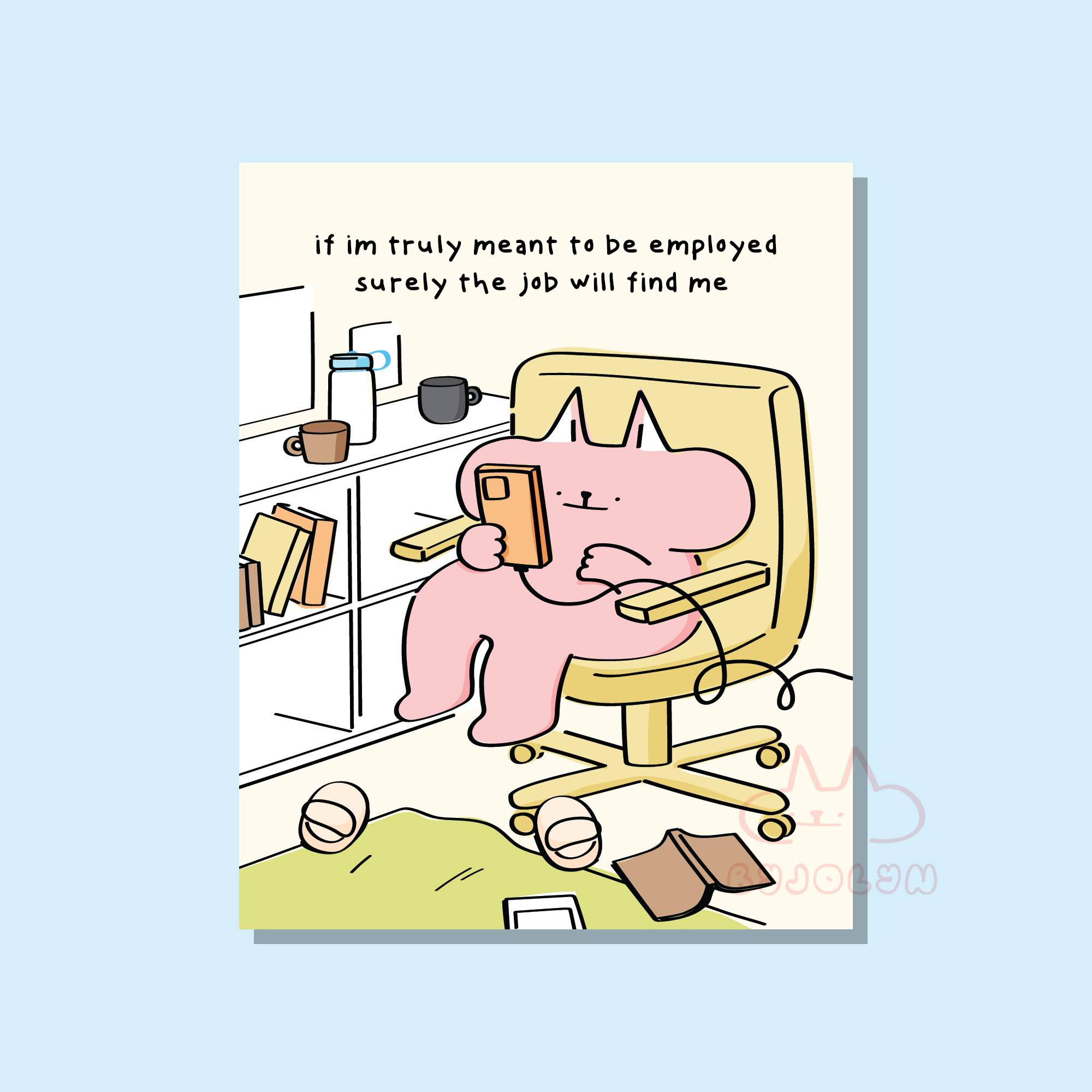 the job will find me postcard (12 x 15cm)