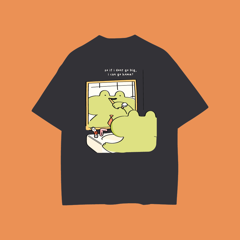 Go Home Frog Shirt - Vintage Wash - Black