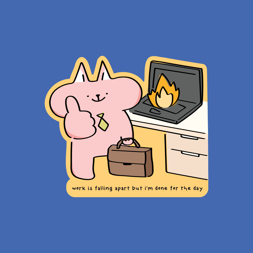 (preorder) done for the day sticker