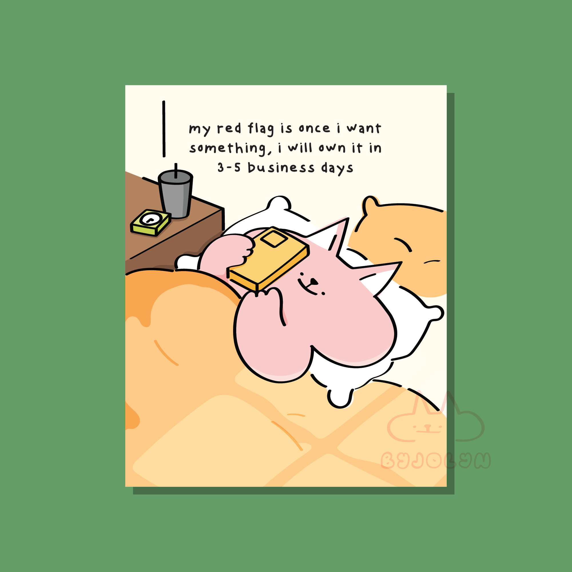red flag postcard (12 x 15cm)