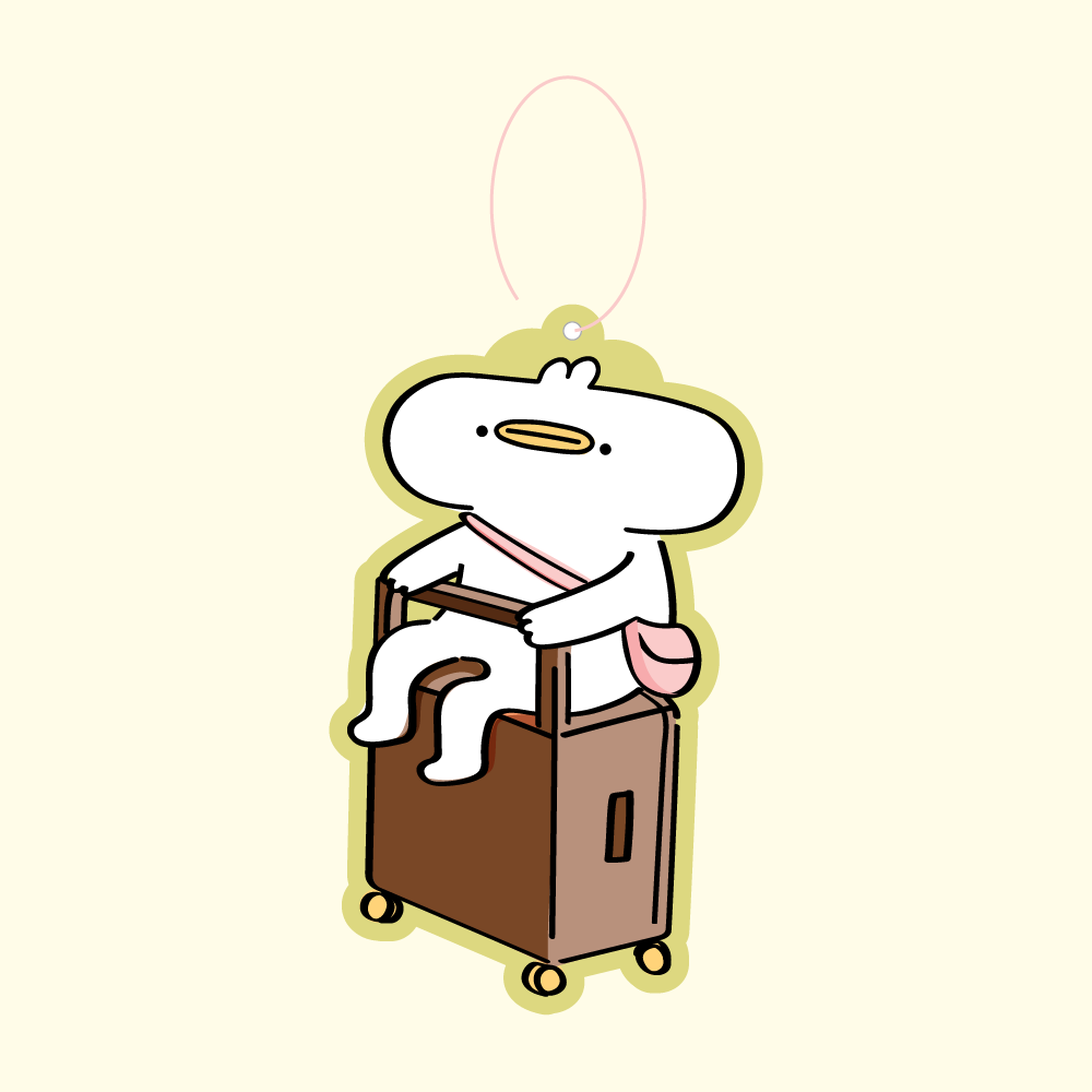 (preorder) duck embroidery luggage keychain