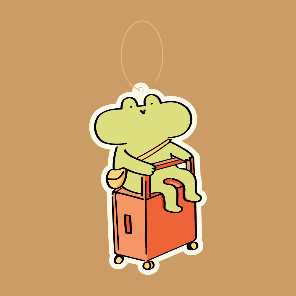 (preorder) frog embroidery luggage keychain