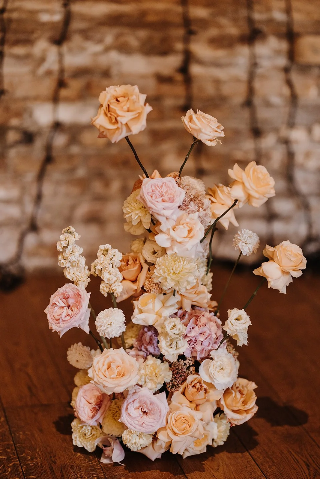 Silchester Farm. Two Little Birds. Wedding florist berkshire. Peonies. peach roses
