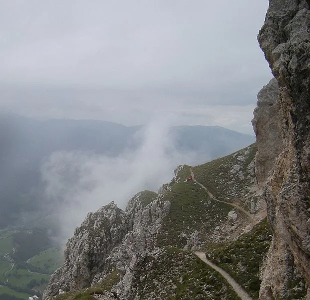 What a different world it is up in the mountains, where the clouds pass slowly by and the villages down below look like part of a lovely and peaceful fairy tale landscape.
