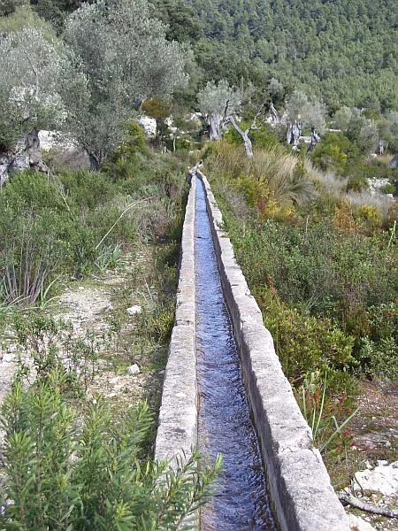 Agriculture in Mallorca depends largely on irrigation. This channel carried clean, cold water from a cave-like source in the mountain to the gardens near the monastery Lluc.