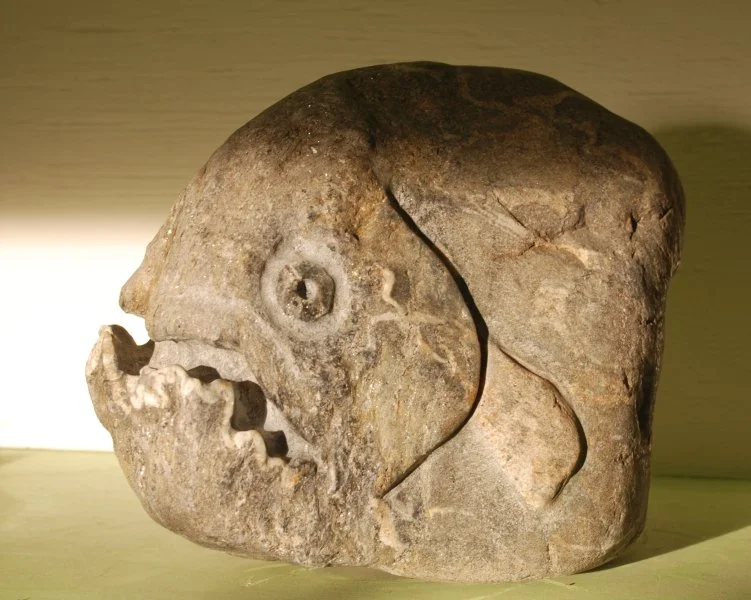 'Fishhead' 2008, fieldstone