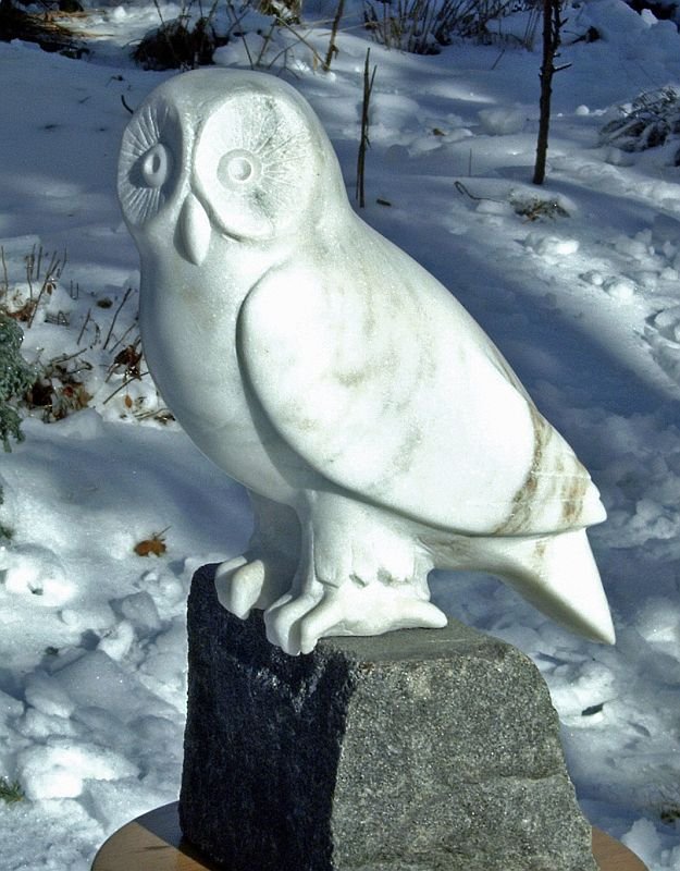 'Snowy Owl' 2003, marble