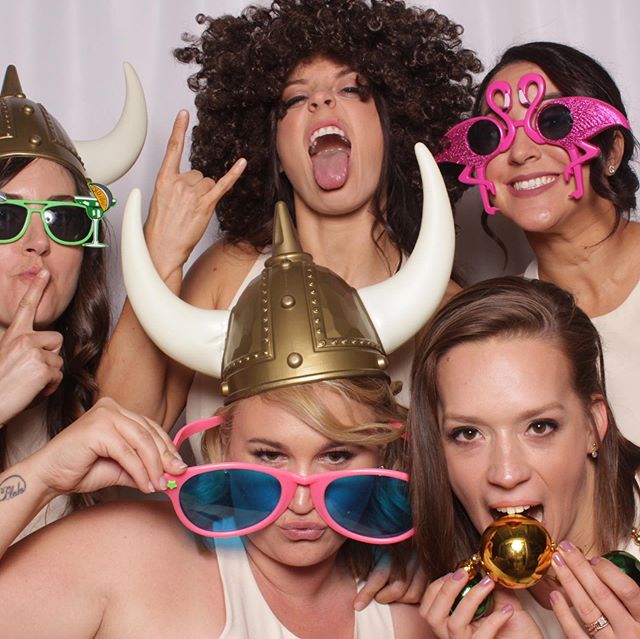 Erika and Patrick&rsquo;s @sbhistoricalmuseum wedding was one for the record books and their bridal party knew how to ROCK a photo booth fo&rsquo; sho&rsquo; // @erikalazansky