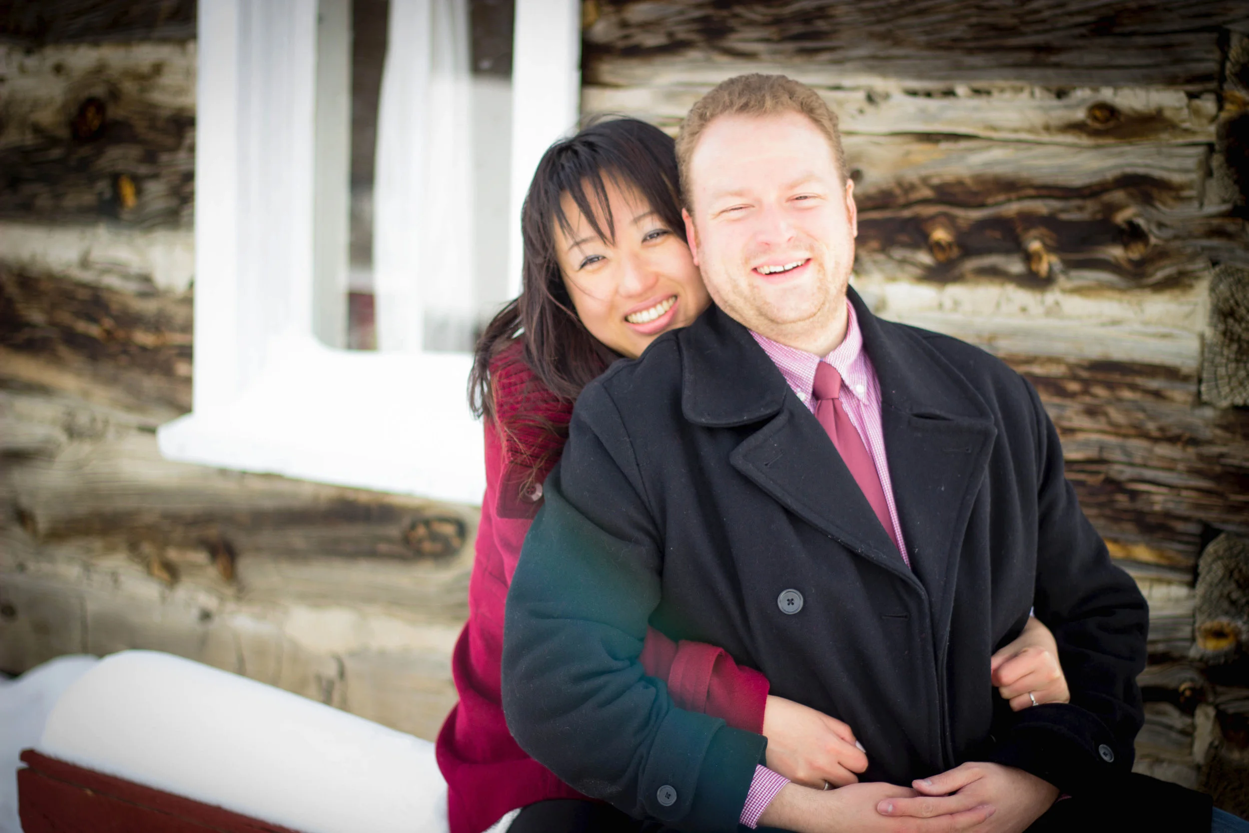 Engagement Session photo shoot at the Clear Creek History Park, Golden Colorado