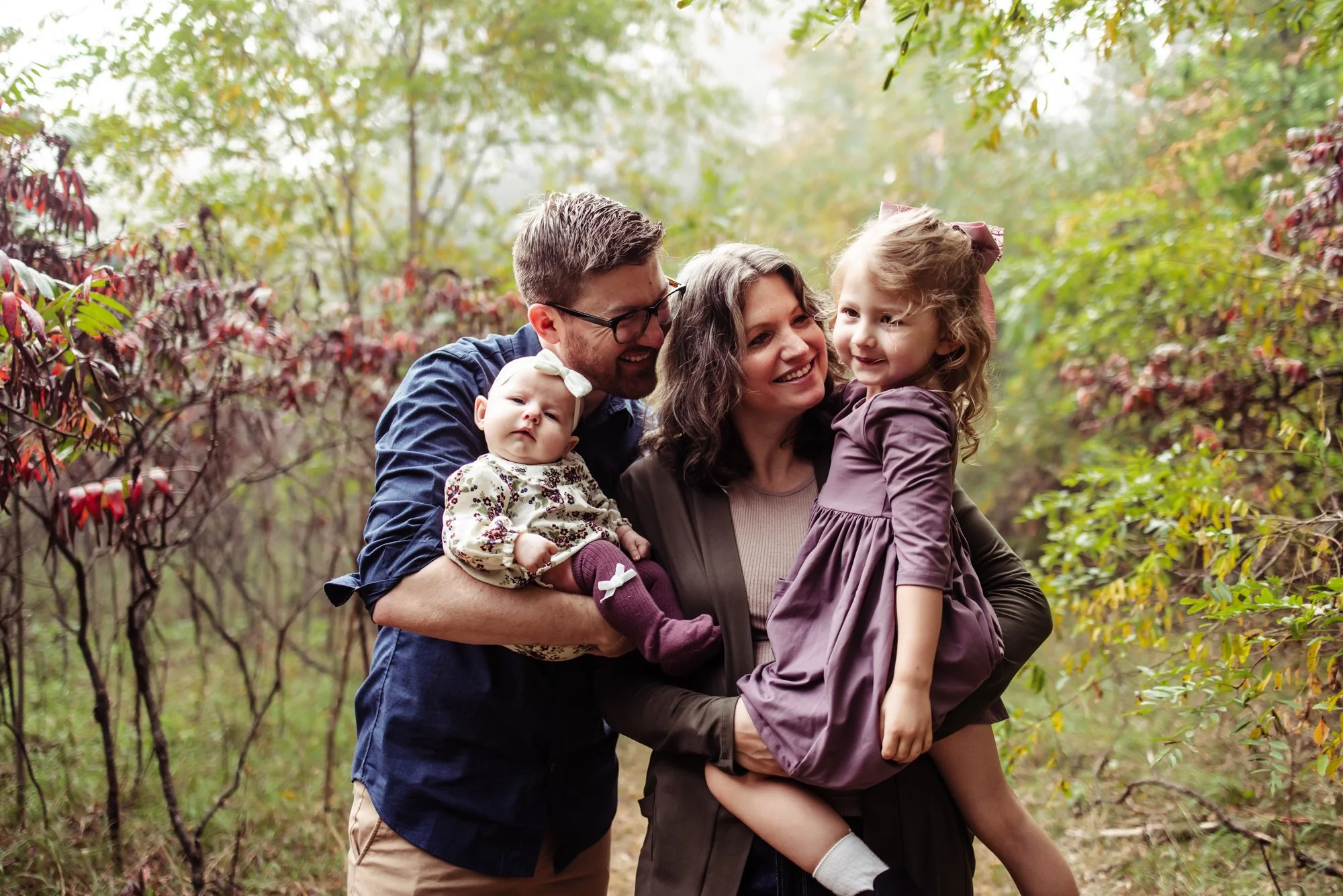 Outside Family Mini Session in Chelsea, Michigan