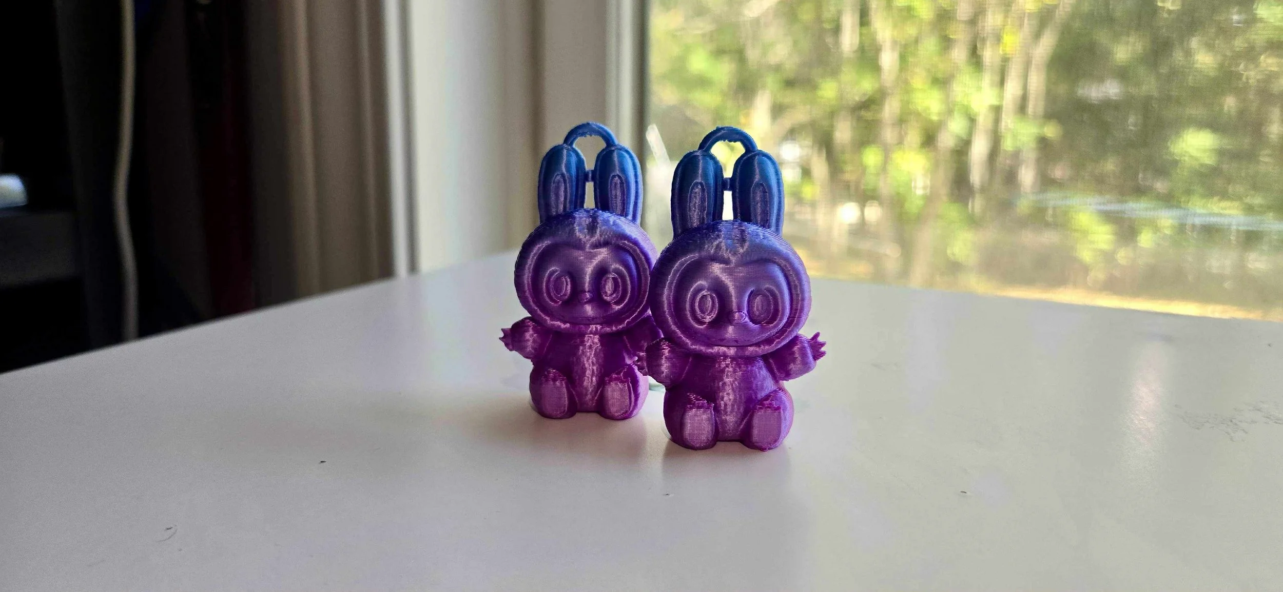 Pink and Purple Labubu - 3d Printed Labubu Figurine