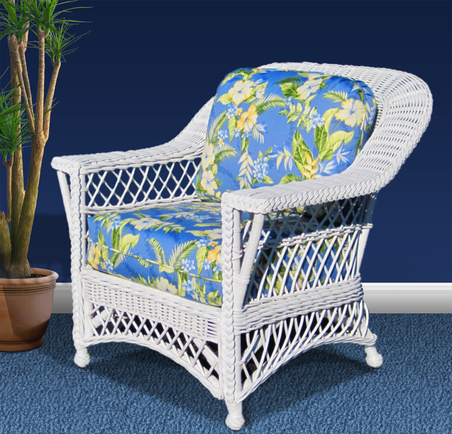 Bar Harbor Arm Chair Set of 2 - White