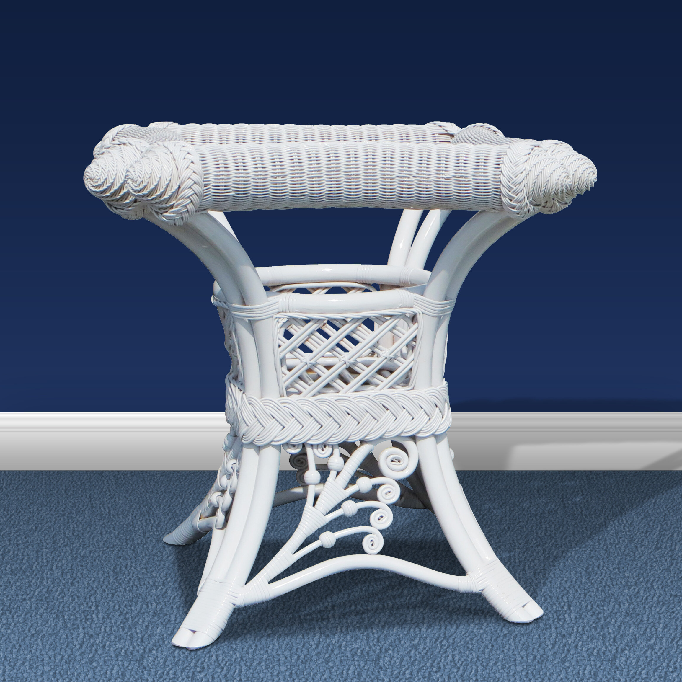 Gazebo Dining Table with Glass Top - White