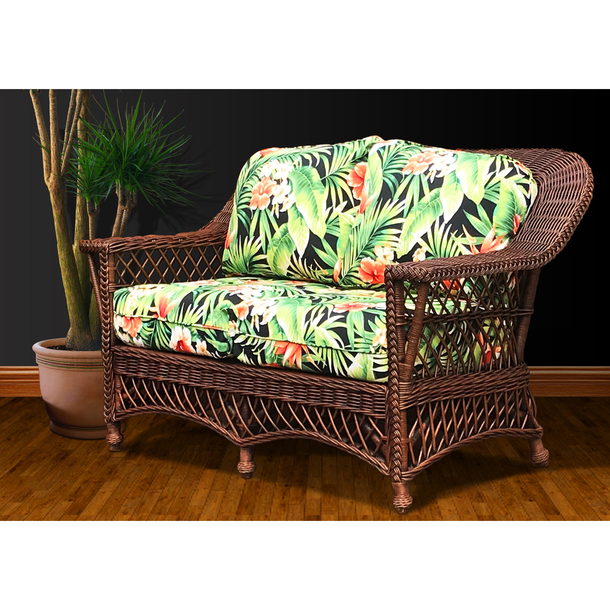 Bar Harbor Love Seat - Brown