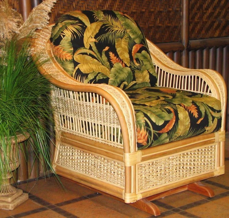 Spice Island Glider Rocker - Natural