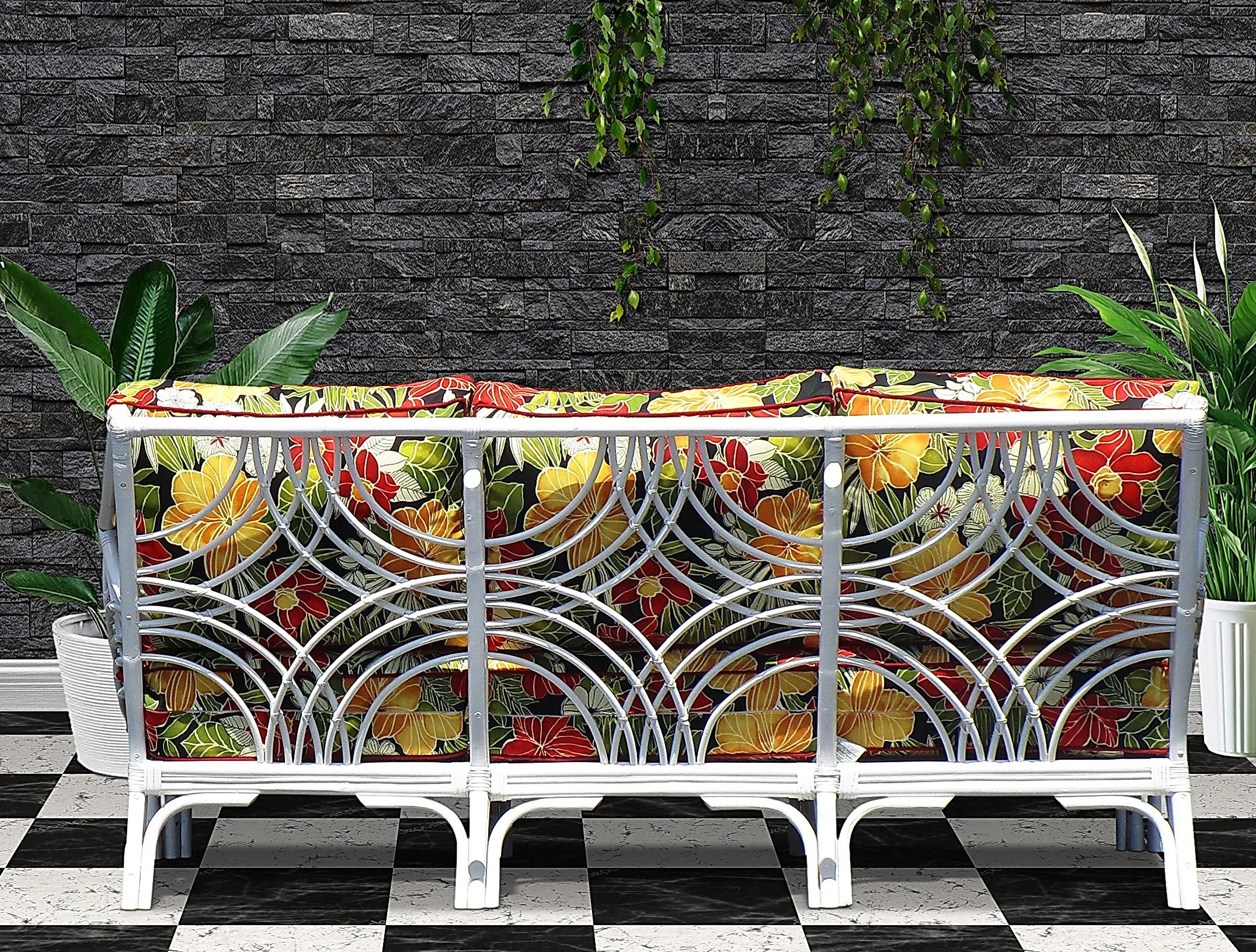 BALI SOFA WHITE 10 BLACK STONE WALL CHECKER FLOOR.JPG