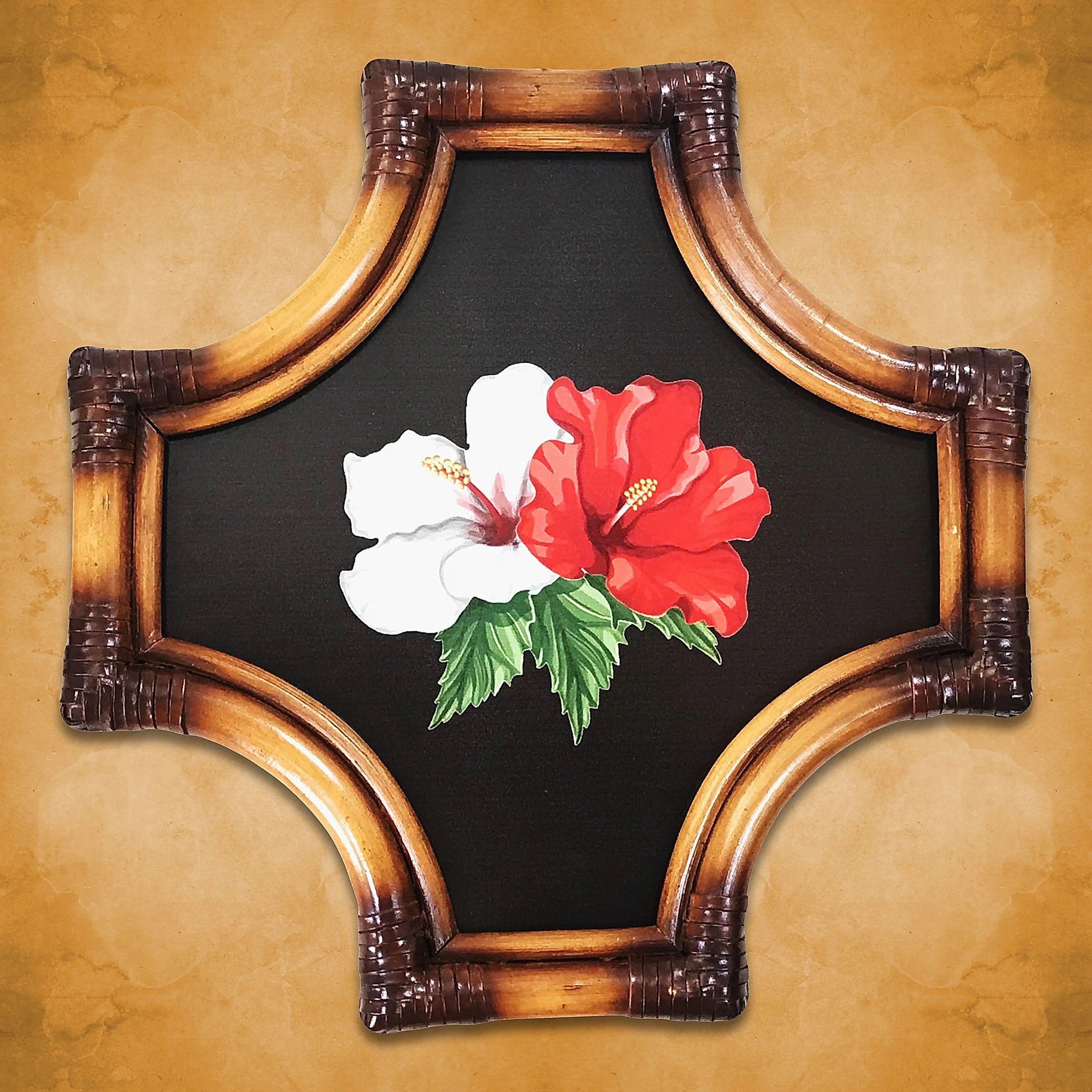 Red &amp; White Hibiscus
