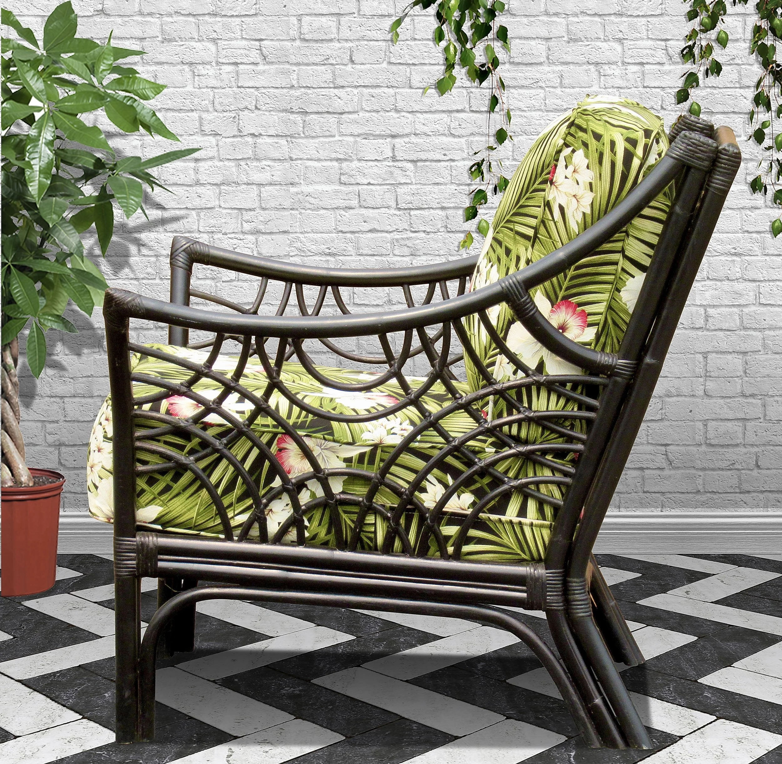 BALI ARMCHAIR BLACK NEW FABRIC SIDE VIEW.JPG