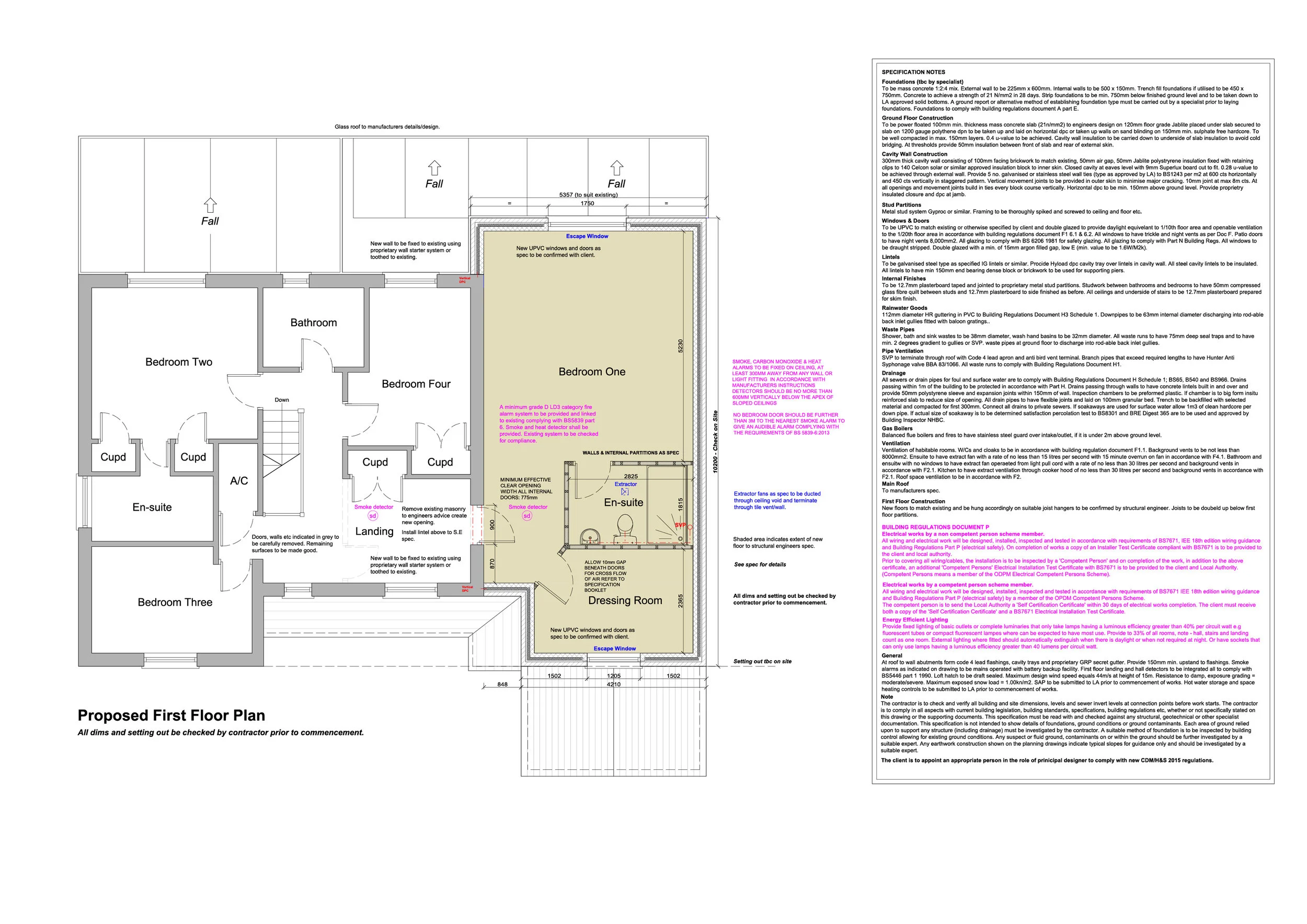 Proposed two storey extension and internal alterations in Stoke Orchard, Cheltenham