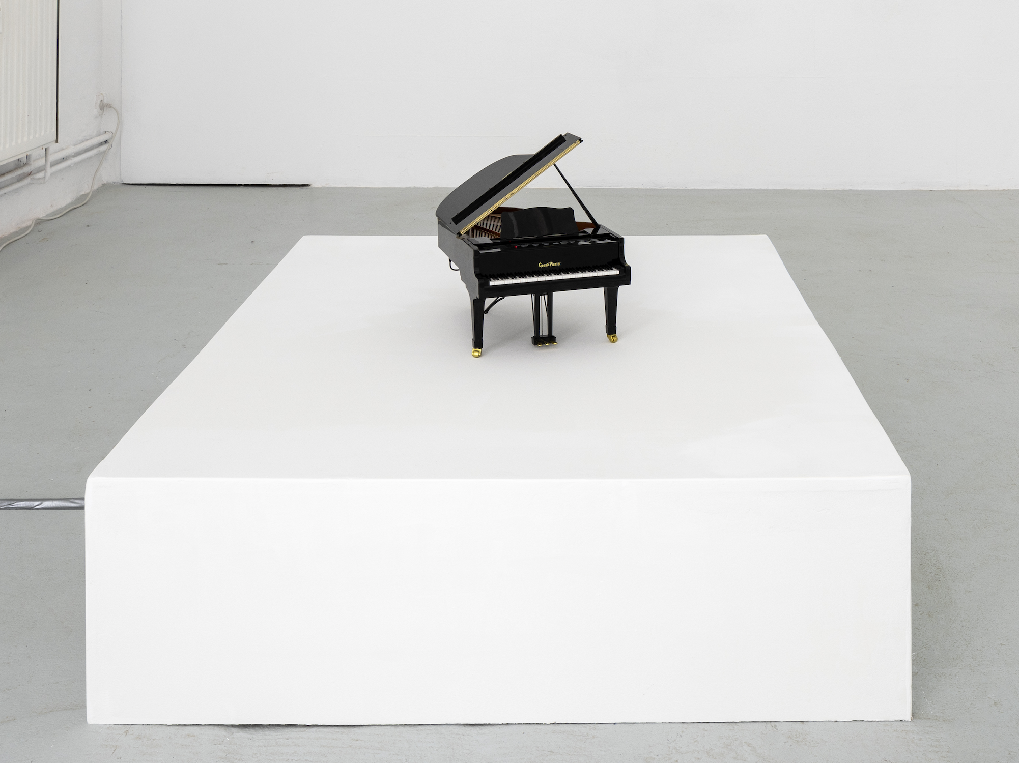  Somebody Else 2019  miniature player piano playing original compositions in conjunction with the single channel video of the same title 