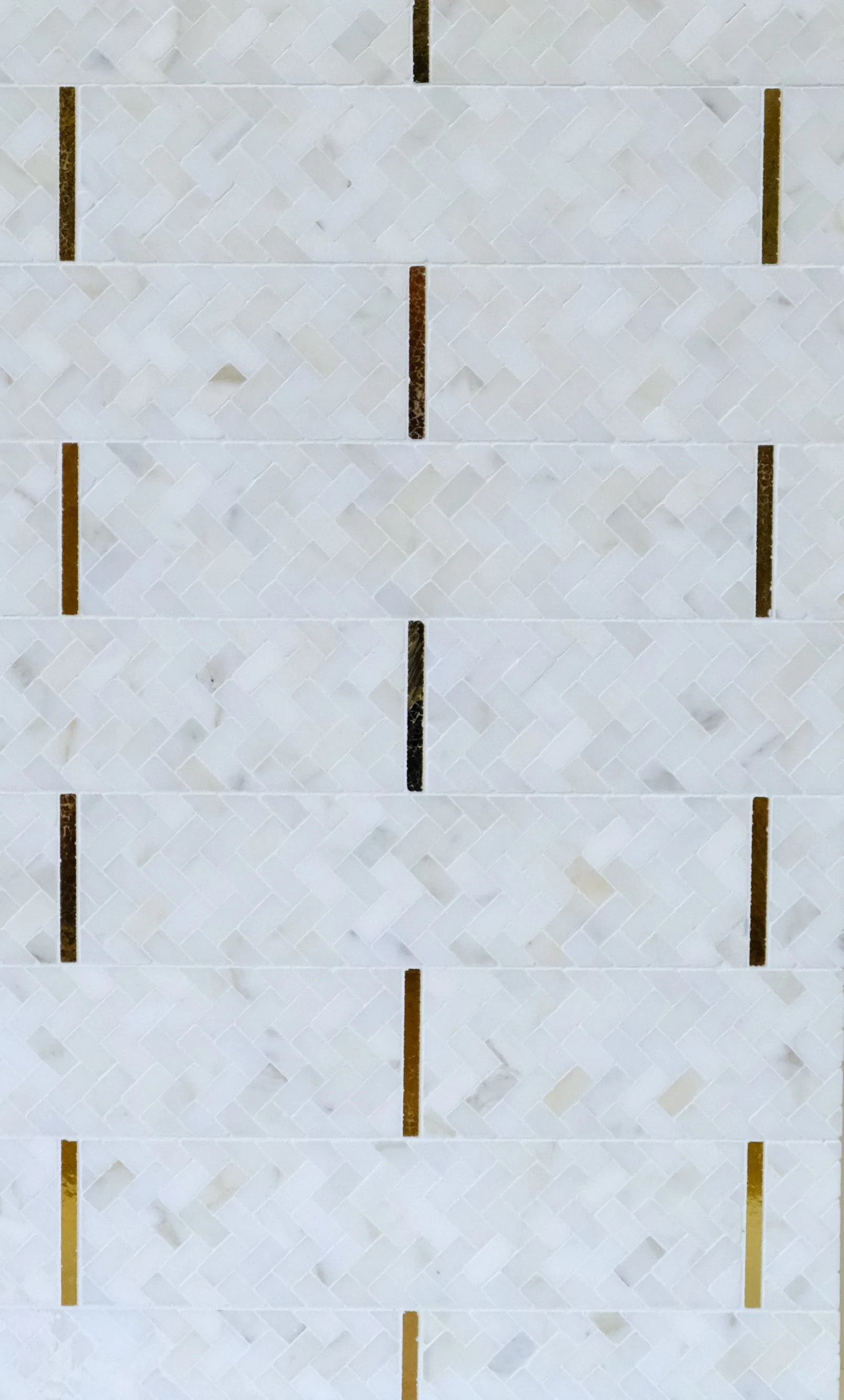 DMT 198 Paragon White Marble on 10x10 Mesh