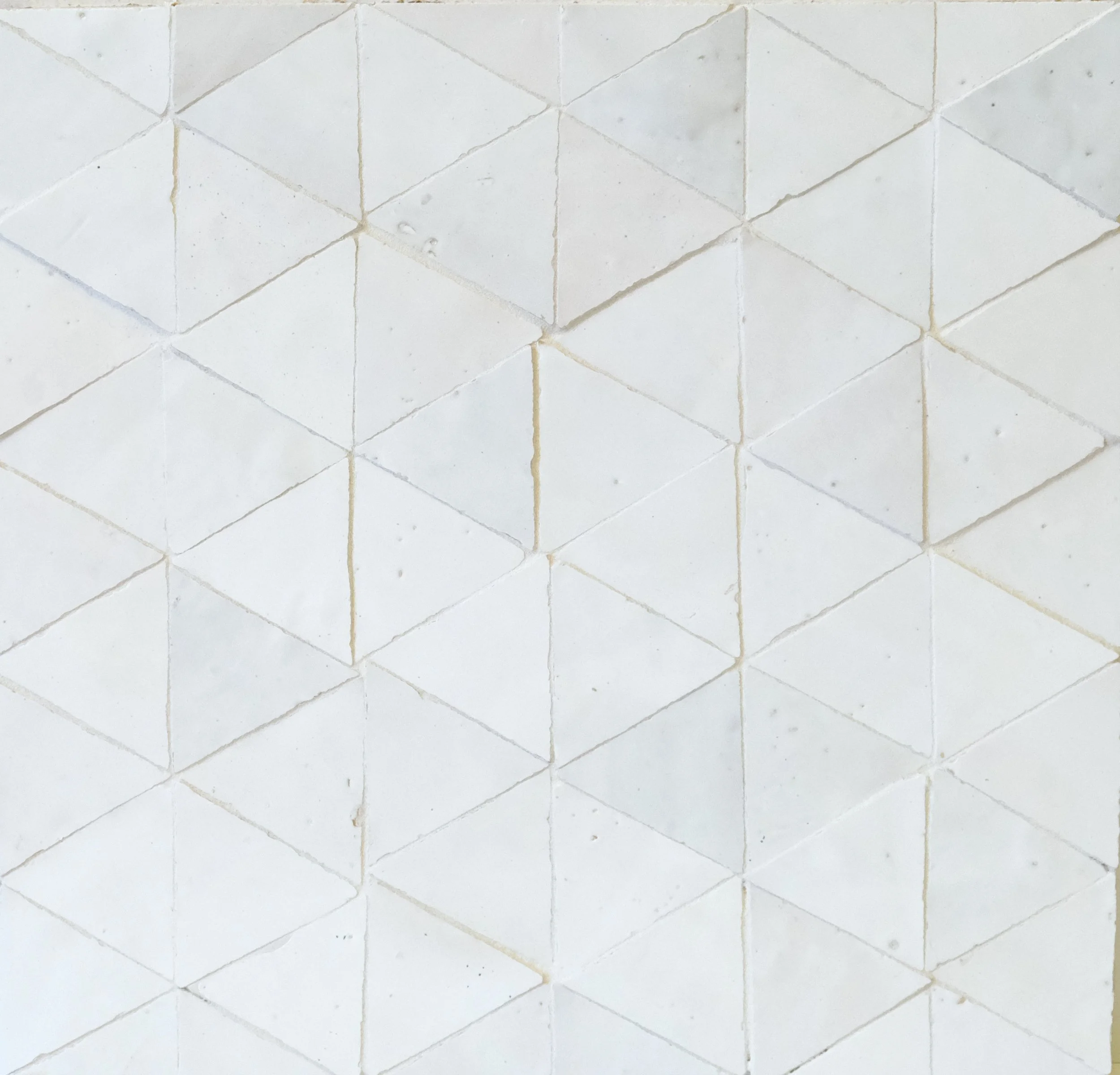 DMT 227 Zellige Classique Atlas White Triangle 9x12 Mesh.JPG