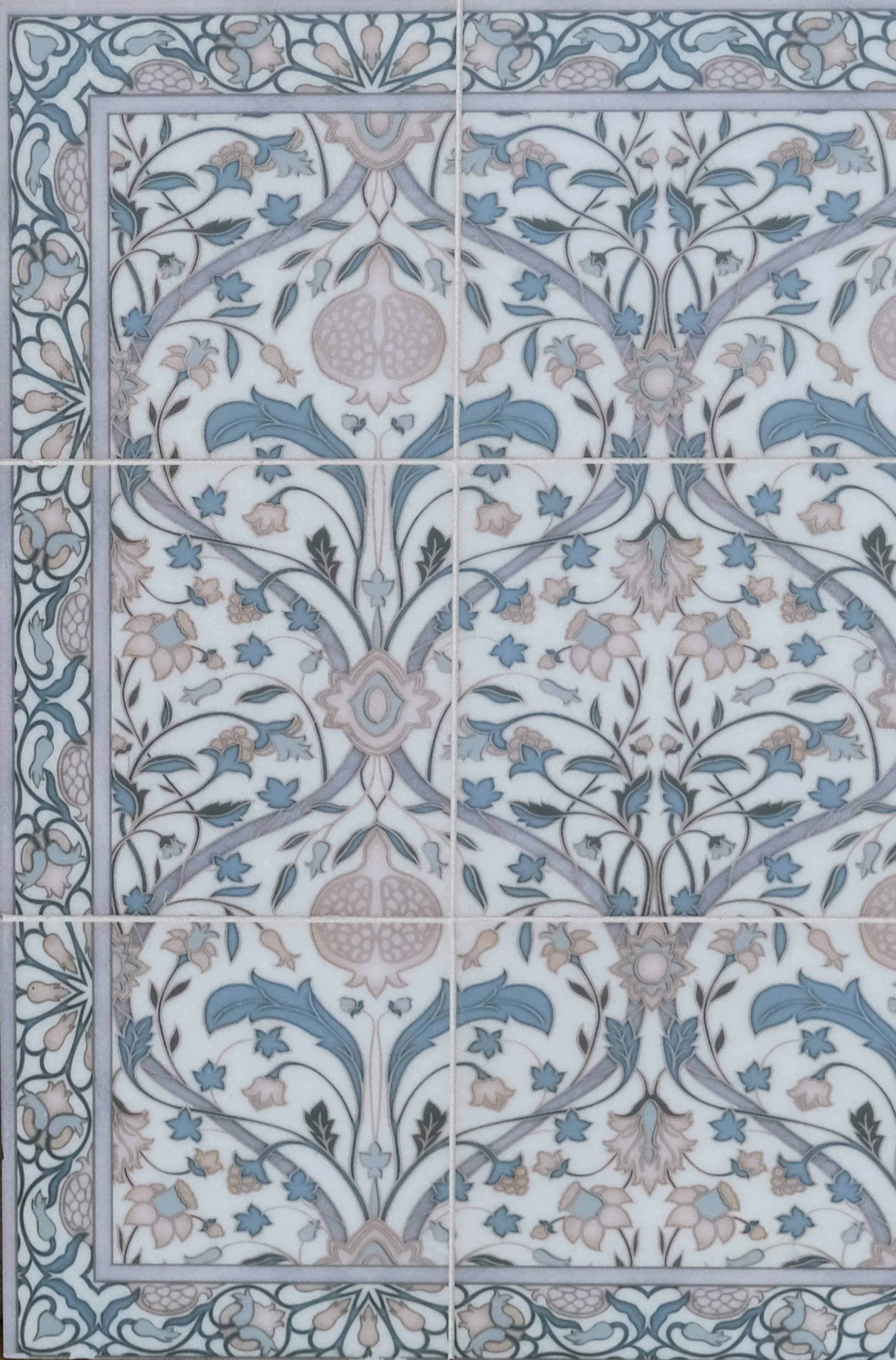 DMT 128 Pomegranite Mural (Pewter Thassos)