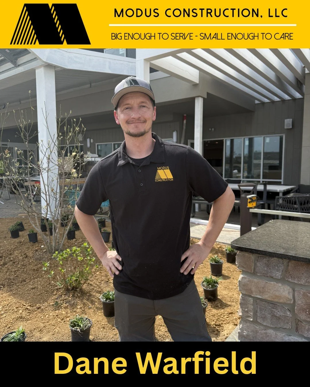 We&rsquo;re excited to welcome Dane Warfield to Team Modus!

Dane has been working with us on the Lebanon project over the past few months, already showcasing his talent and experience.  He brings a strong background in carpentry and framing, along w