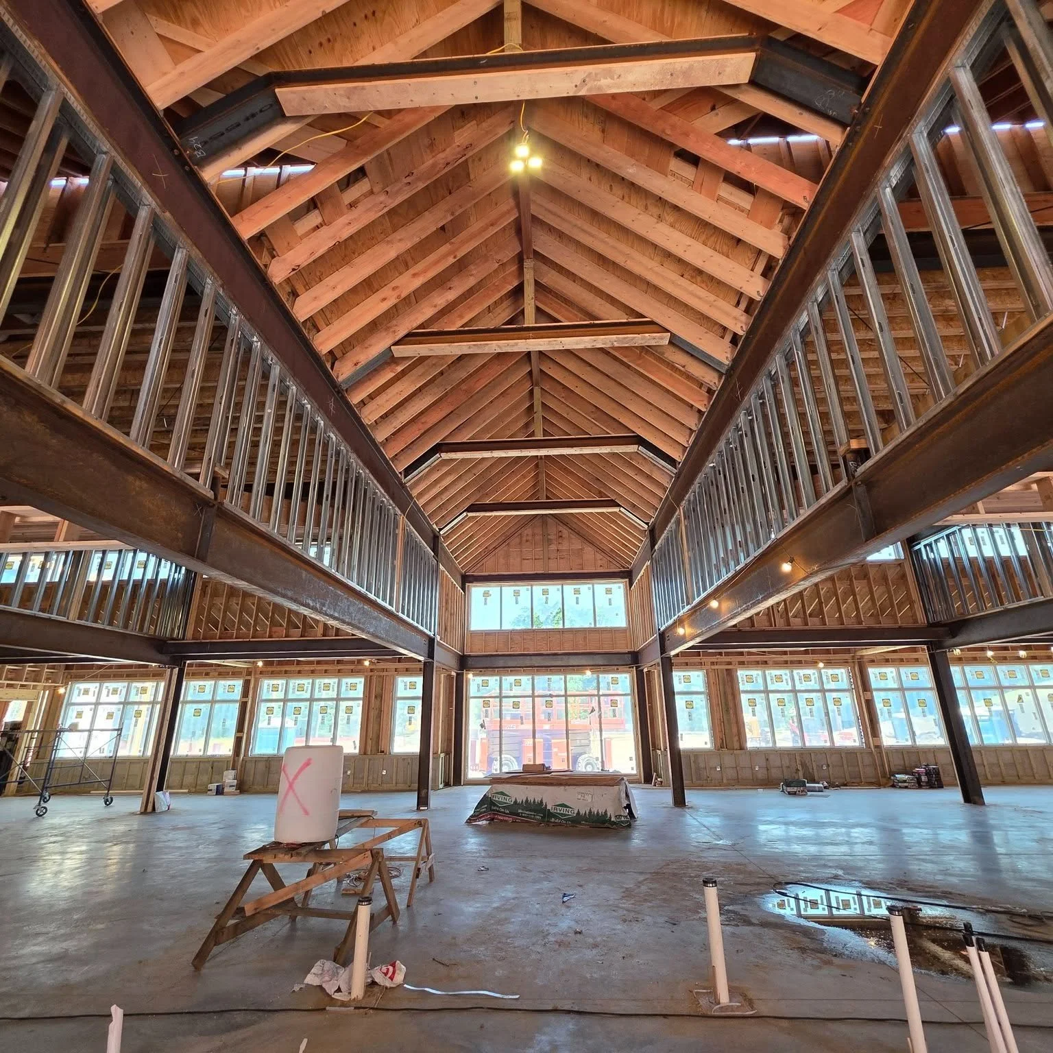 Here&rsquo;s another sneak peek inside the Swiftwater Event Center! 

We present to you&hellip;the center dance floor! 

From bare beams to drywall to the exquisite finishing touches&mdash;doesn&rsquo;t it look absolutely amazing? Our crews have been