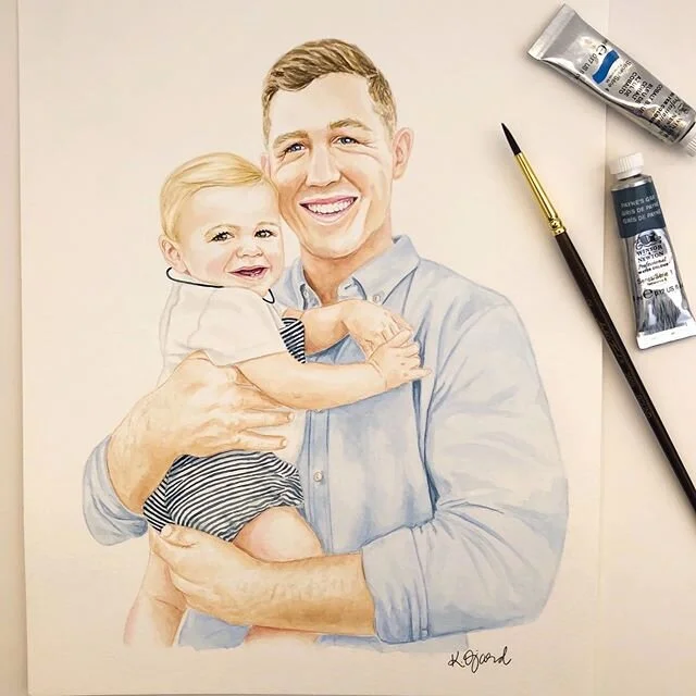 Sullivan&rsquo;s daddy is deployed and these paintings are going to be a surprise for when he comes home in a few weeks! I love getting to play a part in special moments for your families!❤️🇺🇸💙 Photo by @infinitedelightphotography