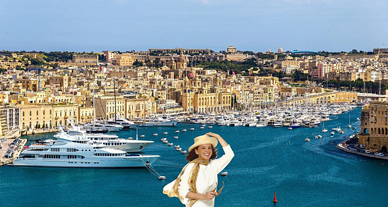 Panoramic view of Valletta, Malta