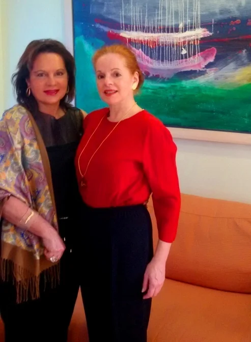 The author with the painter Mina Kordalis