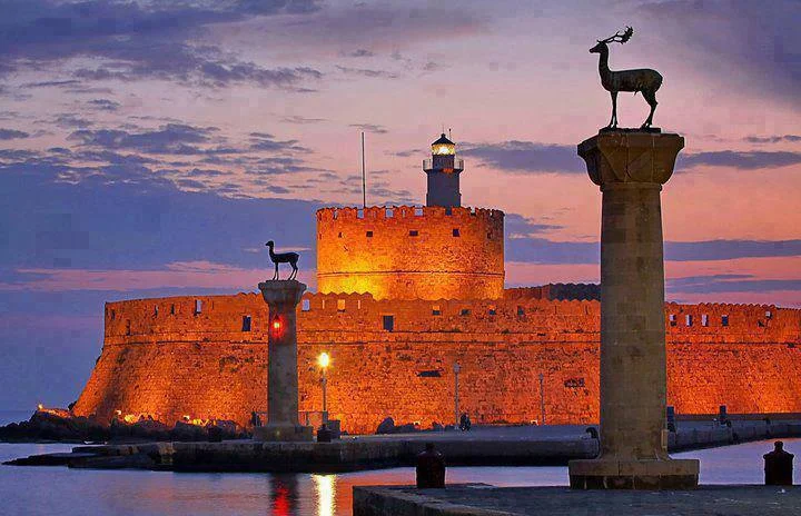The port of Rhodes, Greece