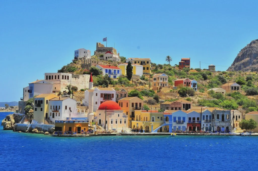 The port of Kastellorizo, Dodecanese, Greece
