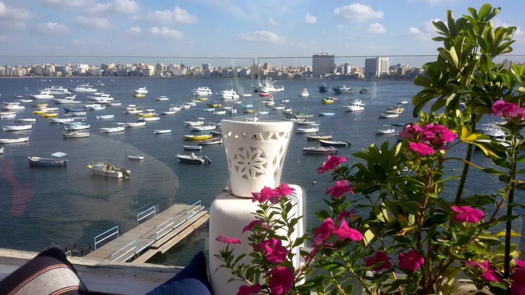 View to the Corniche from the Greek Yachting Club, Alexandria