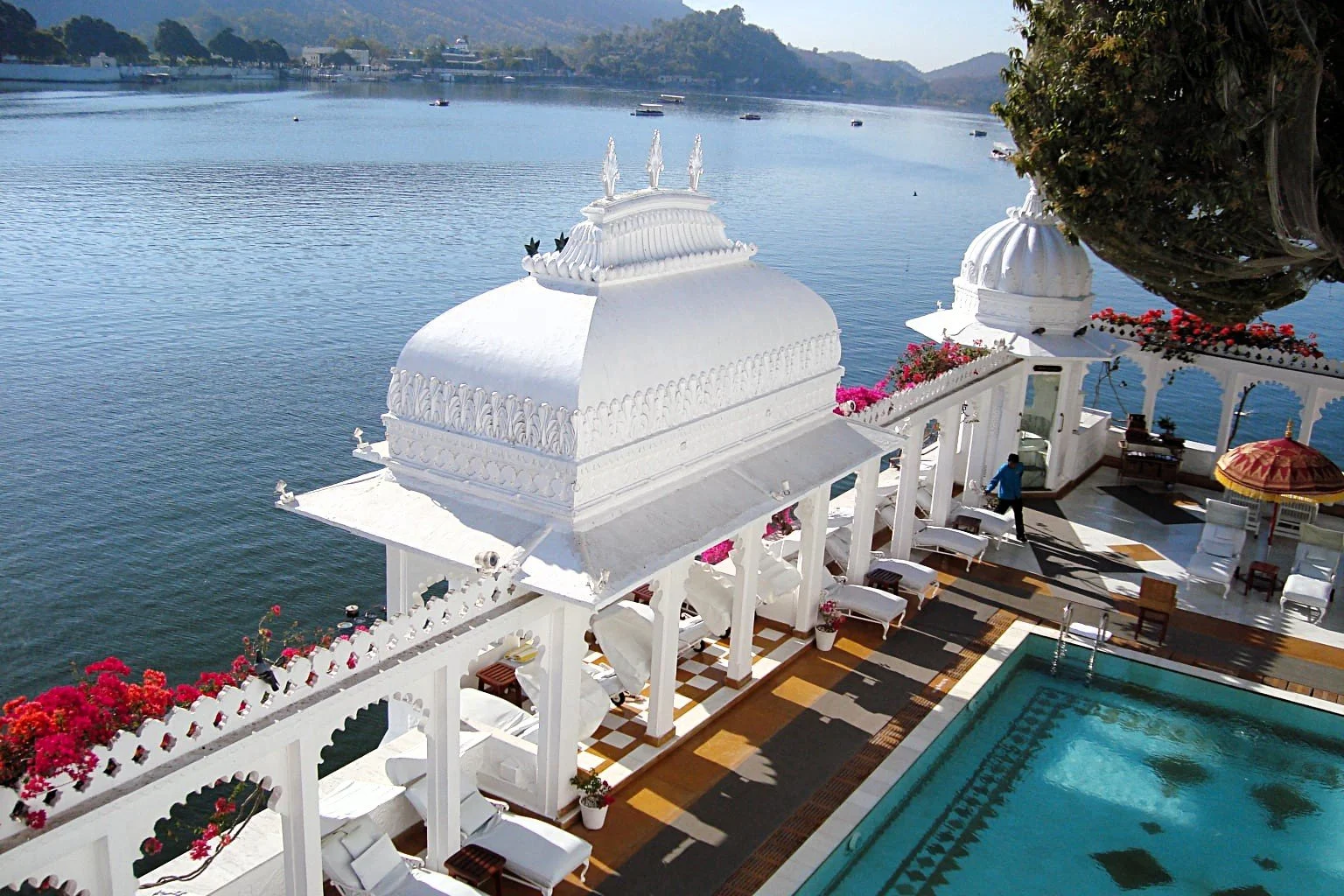 Relaxing at the Lake Palace, Udaipur, India