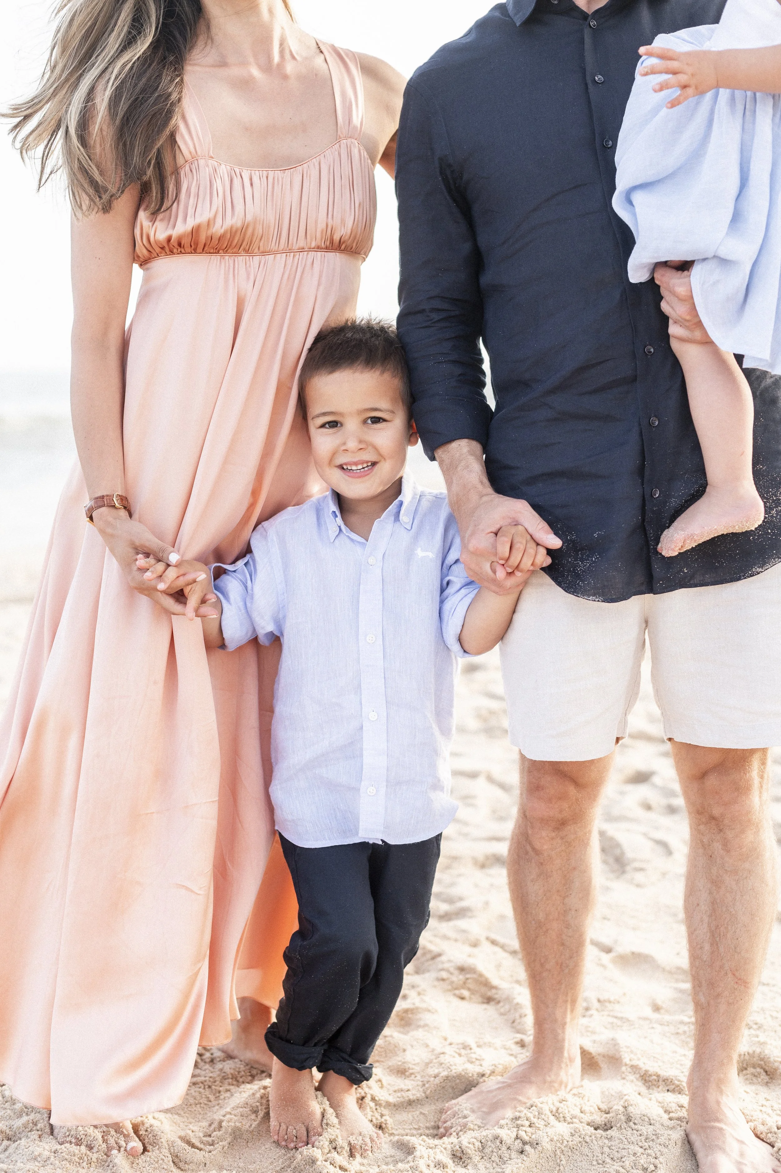  Family portrait on the beach in East Hampton 