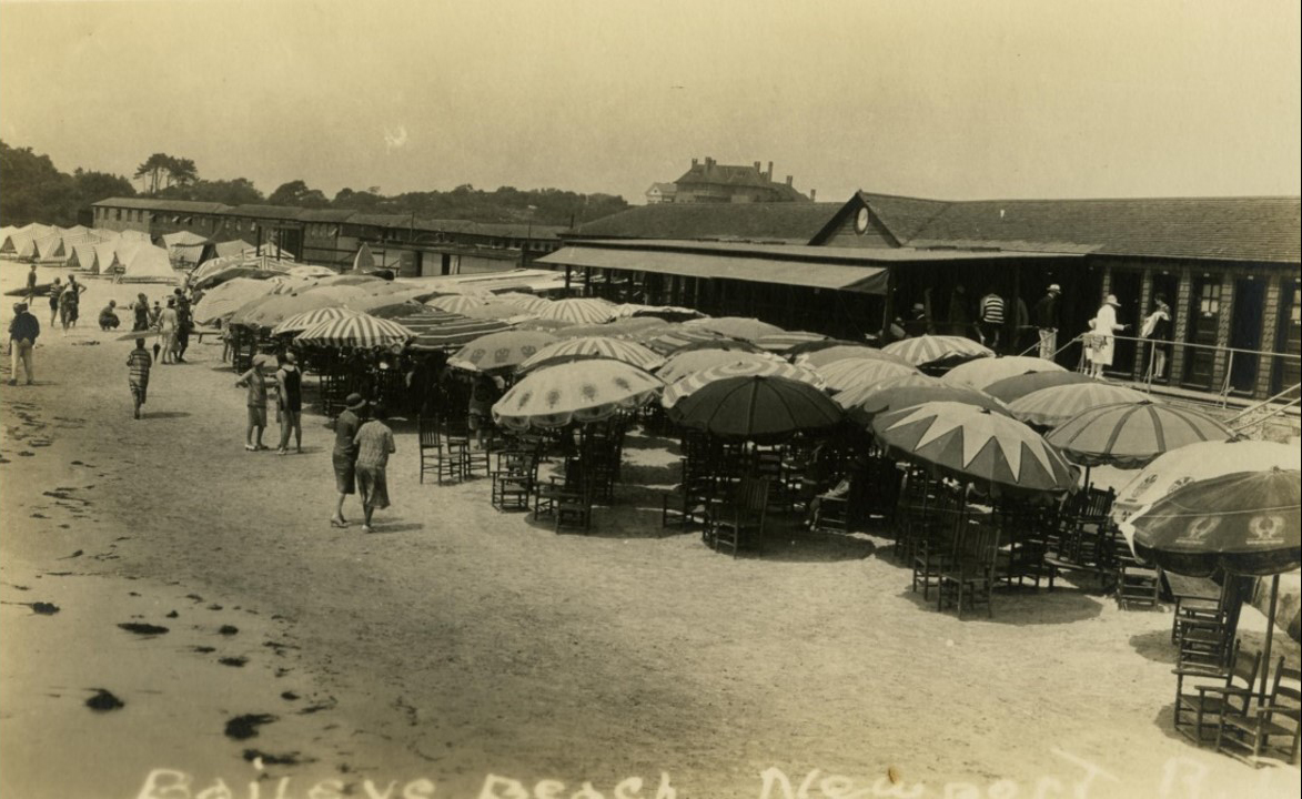  Bailey's Beach. It was stated (a couple of times) that all the trash from the passing ships would wash up directly on the shores of this beach! c.1927 