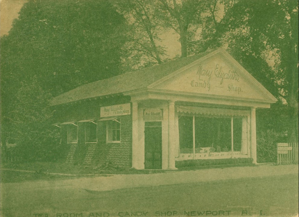  Across from the King Block, on the corner of Jones Avenue and Bellevue Avenue was this small Candy Shop/Tea Room. Theophilus brings one of his students to a Tea Room close to the Casino, which is one building down on the opposite side of the street.