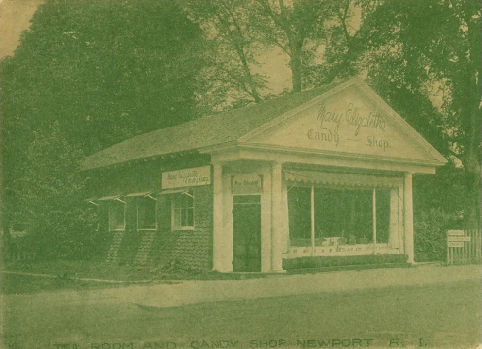 Across from the King Block, on the corner of Jones Avenue and Bellevue Avenue was this small Candy Shop/Tea Room. Theophilus brings one of his students to a Tea Room close to the Casino, which is one building down on the opposite side of the street.