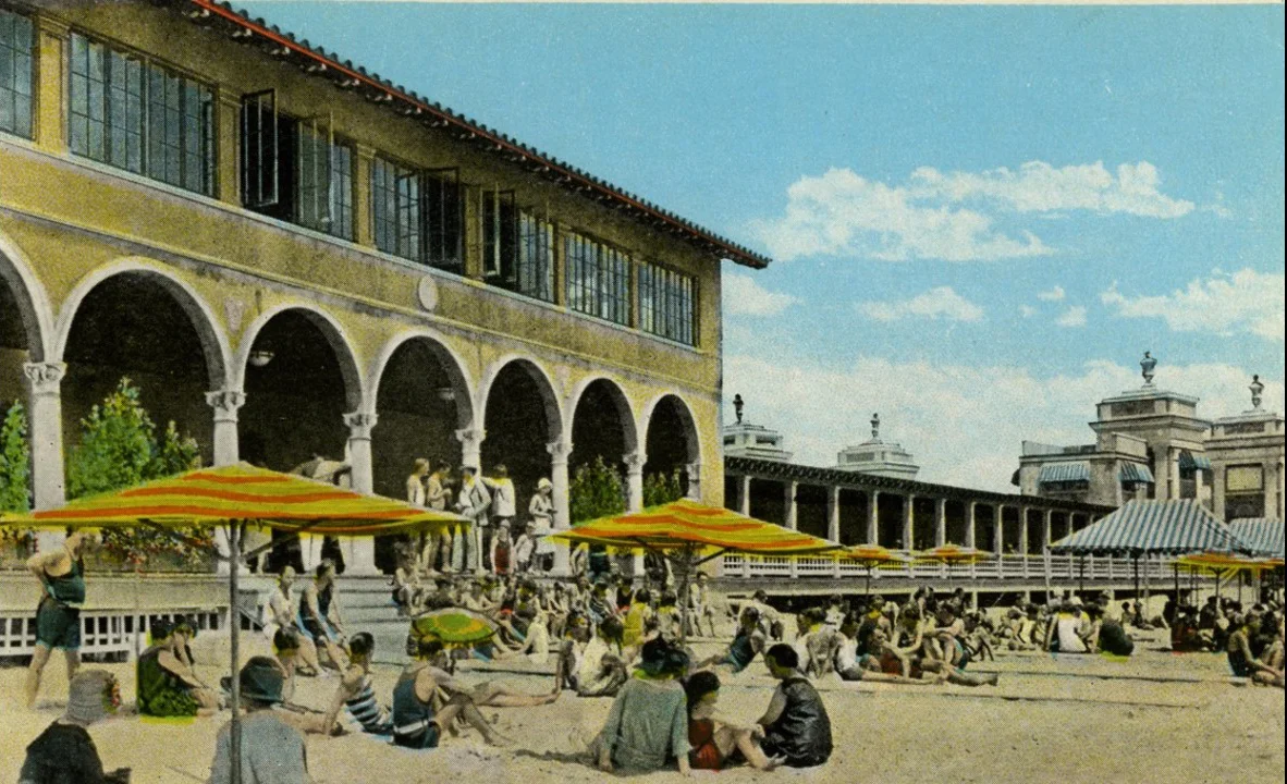 This shows a 1920’s image of Newport Beach (Easton’s or 1st), and extent of development by the time of Theophilus’ visit in 1926. In one chapter he meet the Baron here.