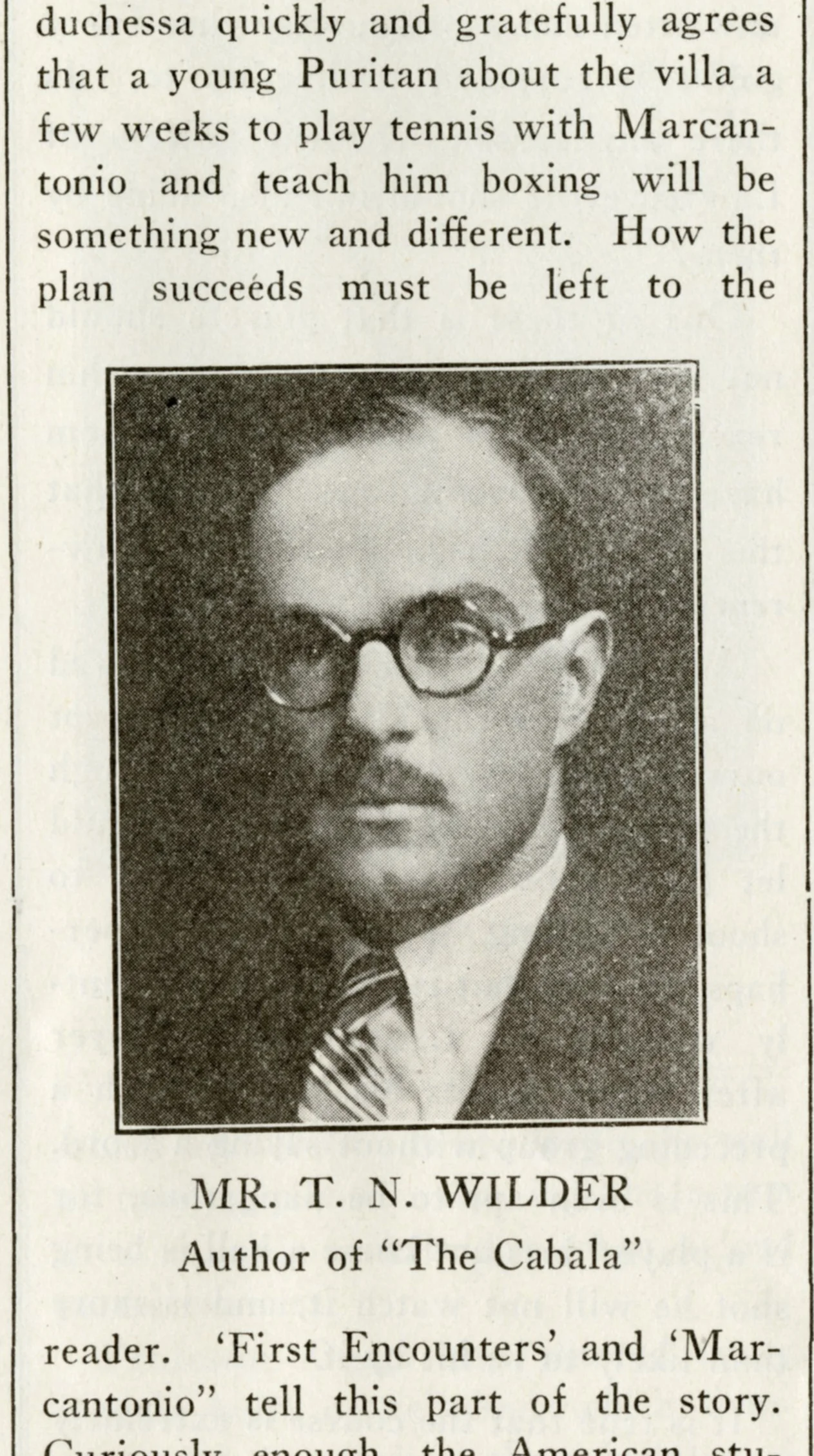 A 1926 review of The Calaba in The Lawrenceville School newspaper