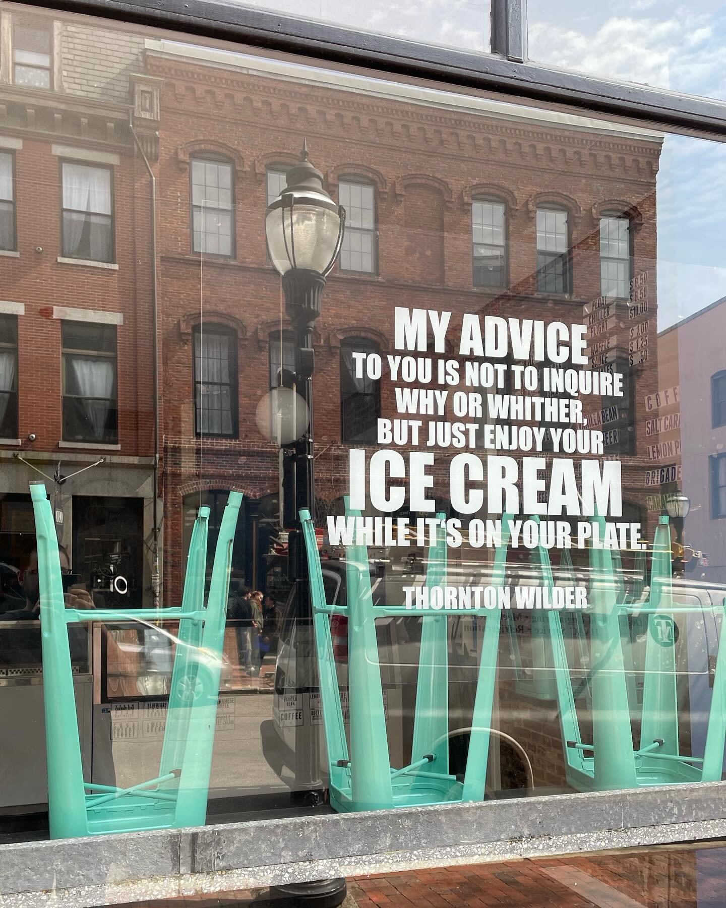 Wishing you a weekend of ice cream!!

From our favorite @mdiicecream in Portland, Maine

#thorntonwilder #icecream #weekend #tgif #portland #maine #vacationland #thewaylifeshouldbe
