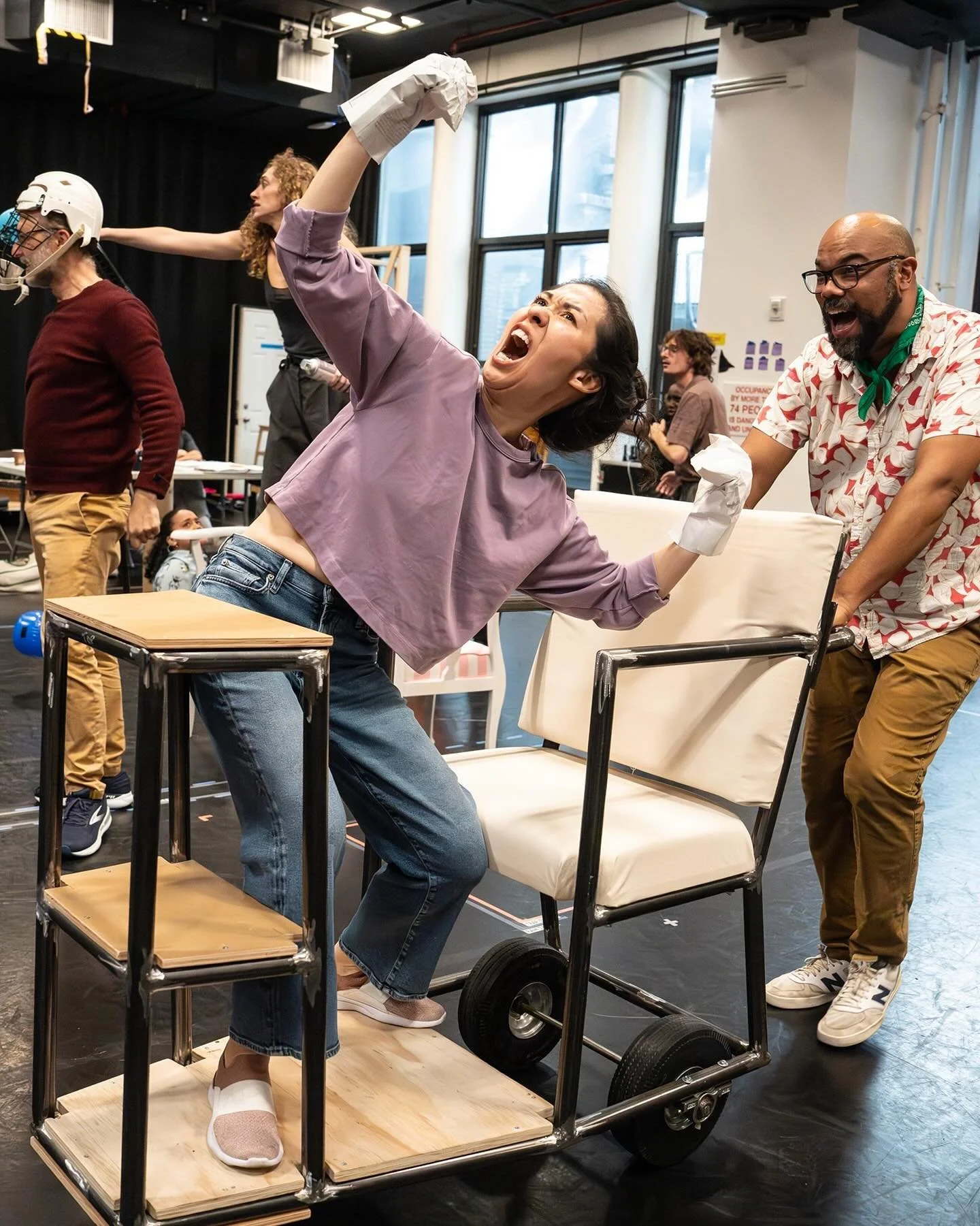 Check out these prouduction photos of The Seat of Our Pants by Joan Marcus!

We&rsquo;ve waited a long time to see Wilder&rsquo;s raucous and dazzling play become a musical and it all manifests @publictheaterny in just a few weeks.  See you there! #l