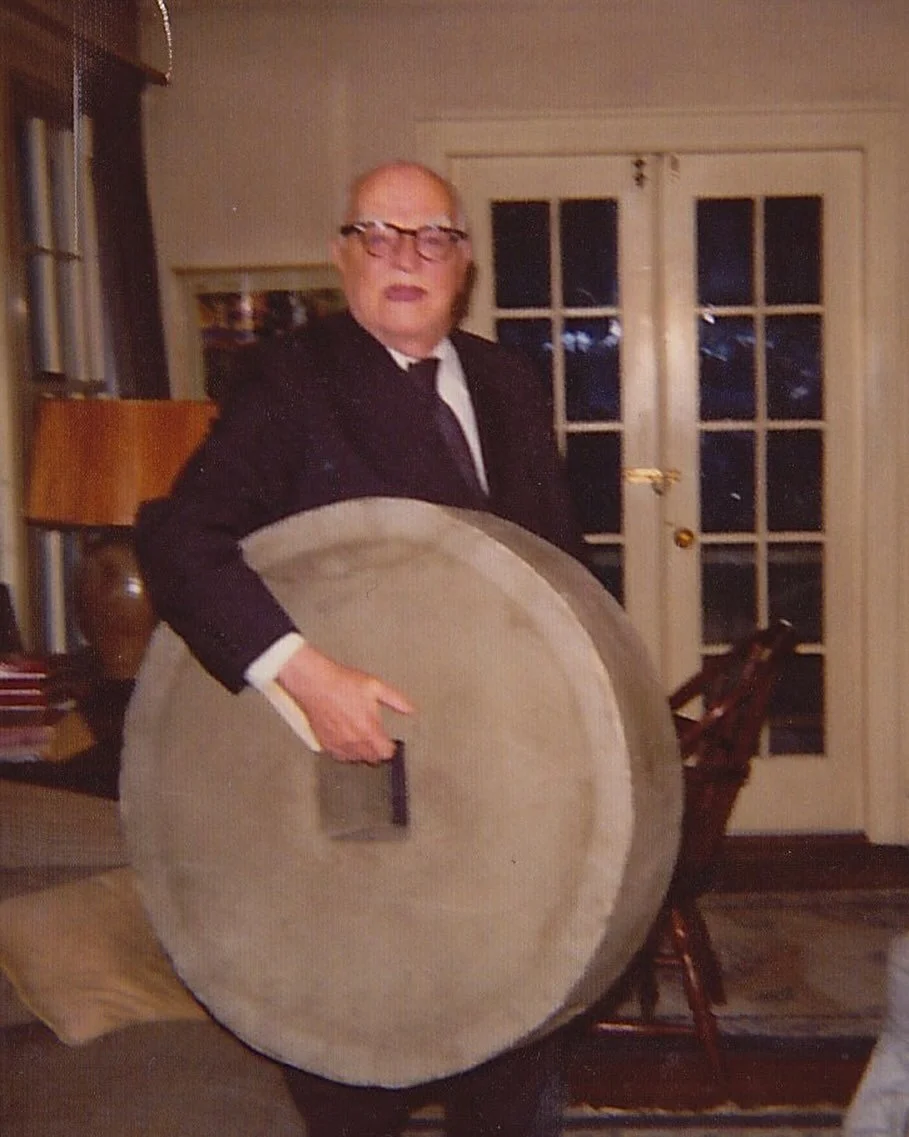 We&rsquo;re so excited about the first performance of The Seat of Our Pants that we just invented the wheel to roll on over @publictheaterny stat!

From the archives - Thornton Wilder pictured with Mr. Antrobus&rsquo;s prop in a Connecticut sunroom c