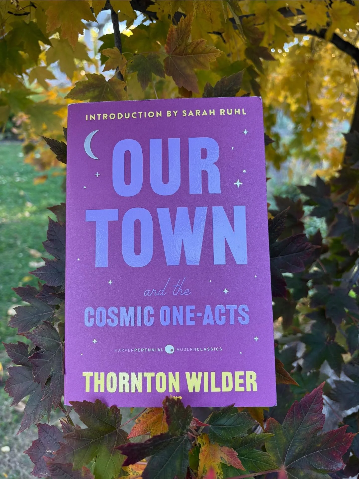 Happy Publishing Day to Our Town &amp; the Cosmic One Acts!

This special edition of Wilder&rsquo;s beloved masterpiece from @harperperennial includes three astonishing one-act plays &mdash; The Long Christmas Dinner, The Happy Journey to Trenton and