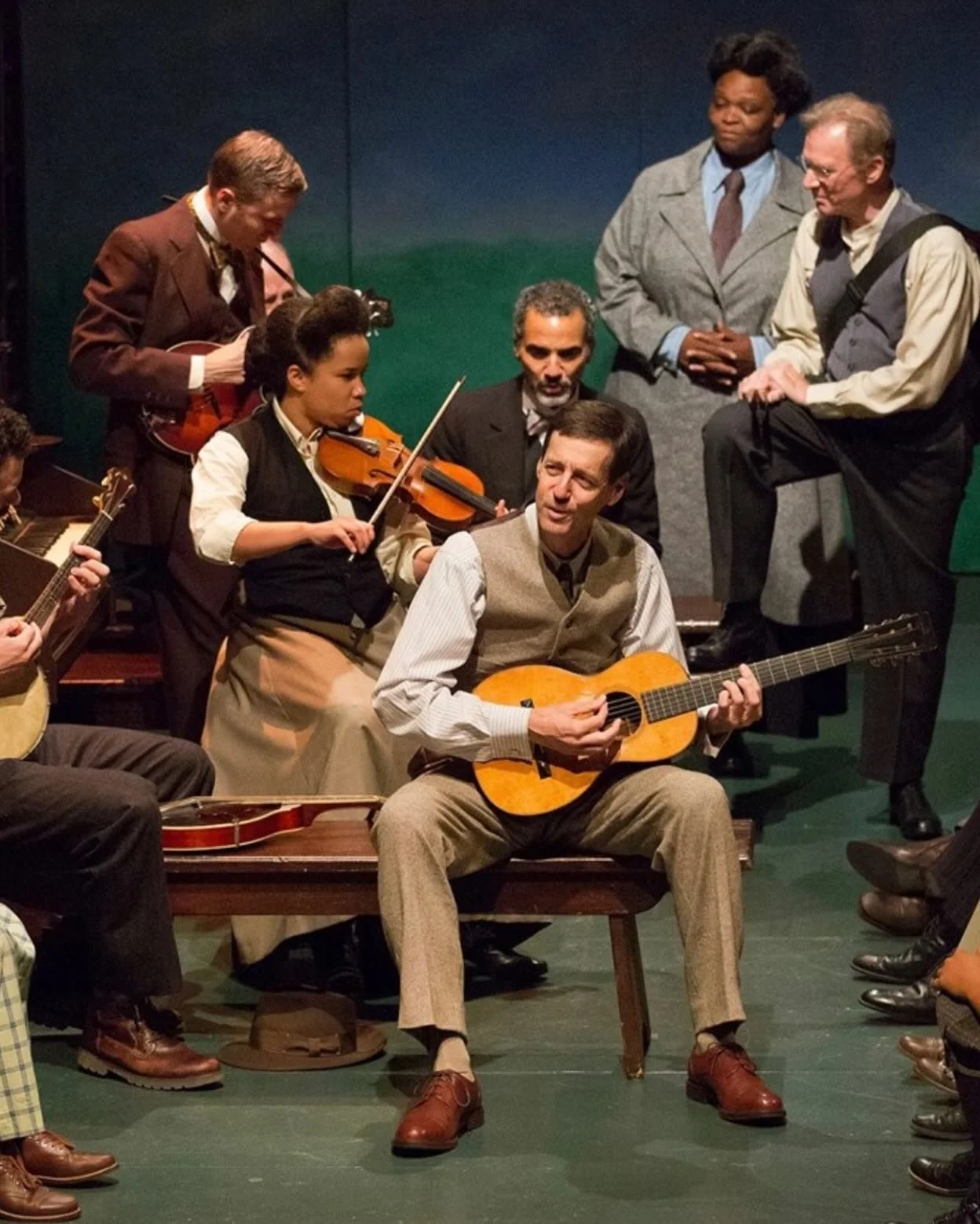 This week from the Our Town archives, we&rsquo;re taking a look at the summer 2019 production @peopleslight , directed by Abigail Adams. Photograph of the cast by Mark Garvin.

#ourtown #fromthearchive