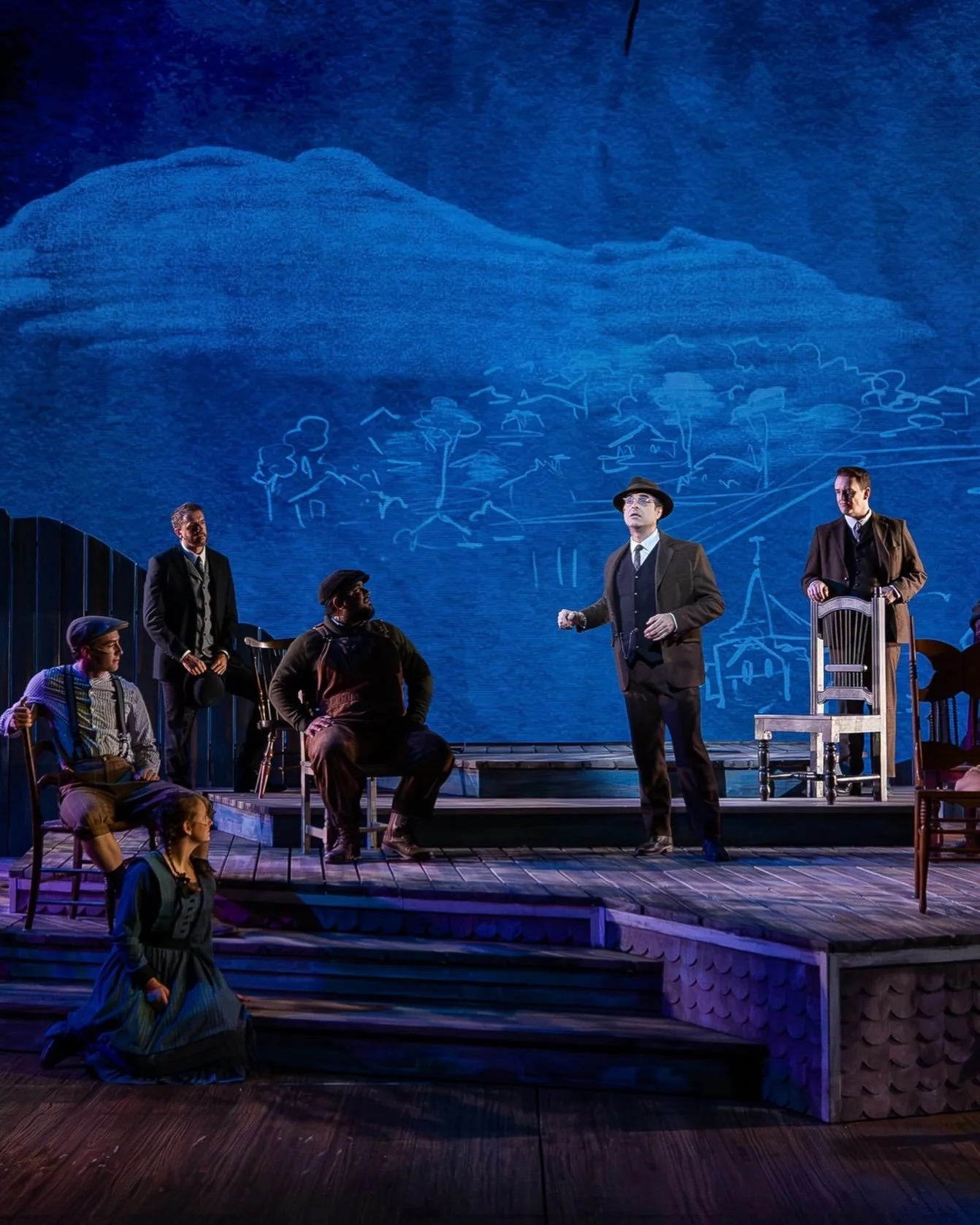 Now Playing: OUR TOWN @halecentretheatre in Sandy Utah through October 19th. 

Directed by Dave Tinney, the production features Josh Richardson as the Stage Manager (pictured).